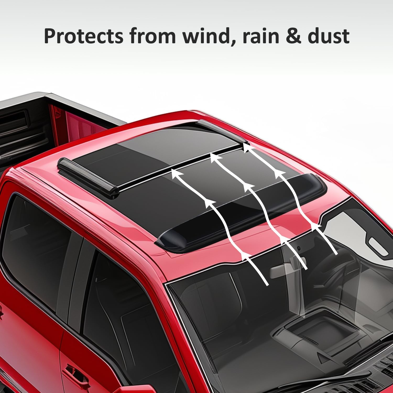 Extra Durable Sunroof Wind Deflector for Sunroof or Moonroof (37.8 inch) – Sun Roof Rain Guard Easy 3M Tape-On Install - SR11000
